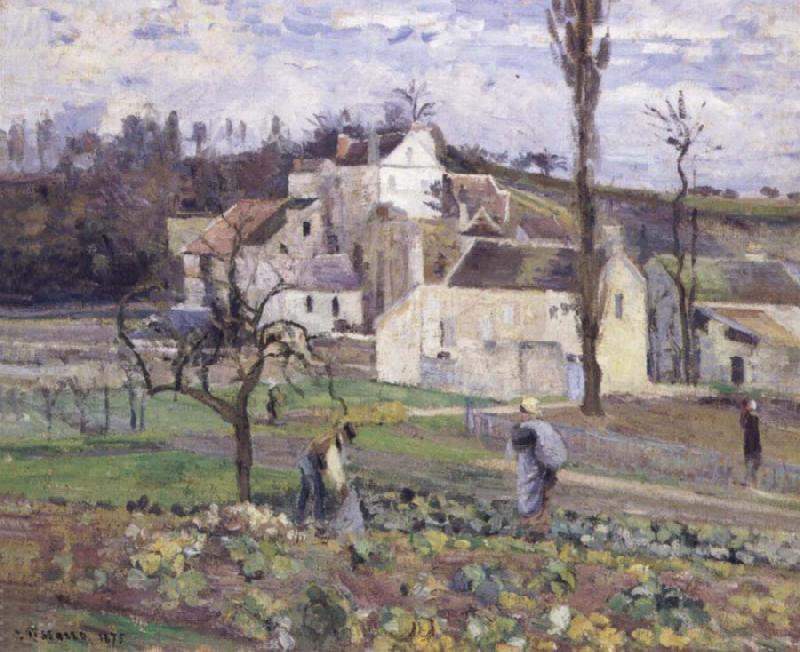 Cabbage patch near the village, Camille Pissarro